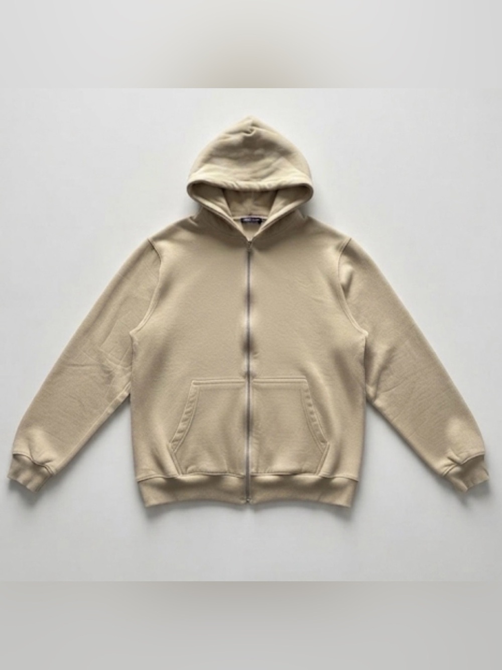 boohooMAN HOMME Official Man Graphic Zip Hoodie Beige Men’s S